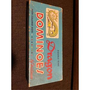 Vintage 1960’s double nine dragon dominoes by Halsam